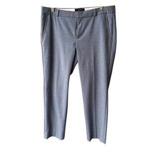 Banana Republic Dress Pants Trousers Ryan Slim Straight Gray Blue Size 10 Petite